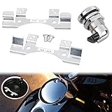 Bid4ze Chrome Push Button Gas Oil Fuel Door Latch For Harley Touring Electra Glide Road Glide Street...
