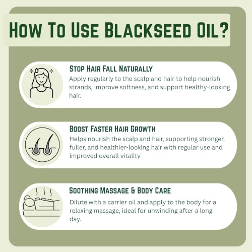 Image of KUNJ Black Seed Oil 100ml - 100% Pure & Natural Cold Pressed Kalonji Oil for Hair, Face, Skin & Scalp Care | Hair Strengthening, Scalp Nourishment & Skin Care | Nigella Sativa Oil