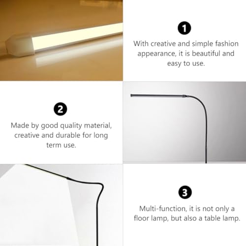 Lámpara de pie LED flexible con mando a distancia y control táctil para estudio y oficina 6