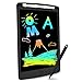 Richgv Tableta de Escritura LCD, Pizarra Infantil 10 Pulgadas, Pizarra magnética para niños, Juguetes electrónicos para Dibujar y Aprender (Negro)