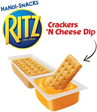 Handi-Snacks RITZ Crackers 'N Cheesy Dip Snack Packs, 4 Boxes of 12 Snack Packs (48 Total Packs)