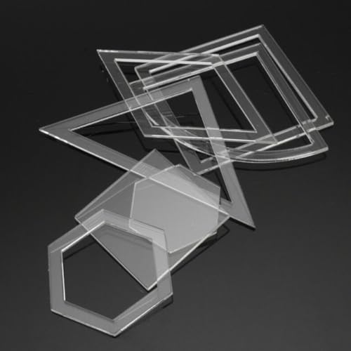 54 Pcs Acrylic Quilting Sewing Craft Patchwork Templates, Ruler Set, Handmade Mixed Quilt Templates Patchwork Quilter Transparent Acrylic Stencil DIY Tool