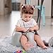 Nuby My Floor Seat - Portable Baby Chair with Soft Foam Cushion, Safety Harness, and High Back Design - 4+ Months - Gray