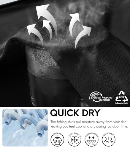 Haimont Men's UPF 50+ Sun Protection Fishing Shirts Short Sleeve Quick Dry Swim T-Shirt UV Workout Athletic Tee Shirt3