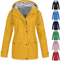 Generisch Regenjacke Damen Wasserdicht Atmungsaktiv Mit Kapuze Leichte Große Größen Faltbar Leicht Jacke Winddicht Regenmantel Windbreaker Kapuzenpullover übergangsjacke Für Wandern Radfahren