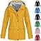 Generisch Regenjacke Damen Wasserdicht Atmungsaktiv Mit Kapuze Leichte Große Größen Faltbar Leicht Jacke Winddicht Regenmantel Windbreaker Kapuzenpullover übergangsjacke Für Wandern Radfahren