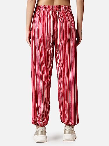 Image of POPWINGS Casual Printed Joggers for Summer || Stylish Women Joggers for Summer || Loose-Fit Pull On Joggers for Women || Women Joggers Pants for Summer
