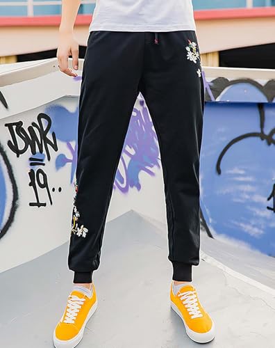 Niepce Inc Streetwear Magpie Embroidered Jogger Sweatpants for Men3