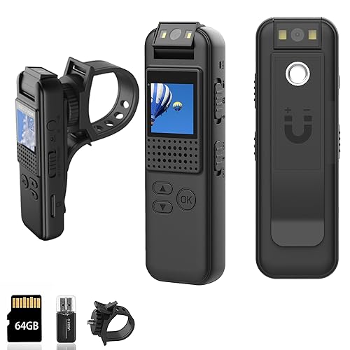 Kltcriter-CS08-Koerperkamera-180-drehbares-Objektiv-1080P-HD-Nachtsicht-ideal-fuer-Strafverfolgung-Sicherheit-und-persoenlichen-Gebrauch