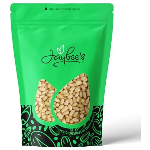 Pine Nuts Raw 2 Pounds | Whole & Natural Unsalted Pignolias | Healthy Protein Snack and Versatile for Cooking, Baking, Salads, Pesto Sauce |Vegan, Keto, Paleo Friendly, Gluten Free, Compare to Organic Pine Nut | Jaybee's Cover