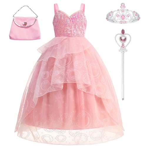 Vestido de Bruja para Niñas Princesa Brillante Rosa miniatura 1