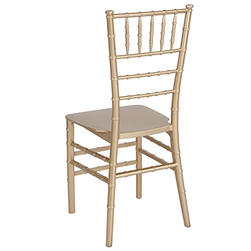 Flash Furniture 2 Pack HERCULES Series Gold Resin Stacking Chiavari Chair by Flash Furniture - Image 5