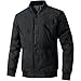 Men's All-Protection Quilted Down Coat Outdoor-Grade Winter Jacket Waterproof Thicken Warm Stand Collar Design (A1-black,Large)