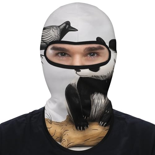 Balaclava para Hombres, Máscara de Invierno con Diseño de Panda y Pájaro, Protección para Ciclismo, Esquí y Deportes al Aire Libre miniatura 7