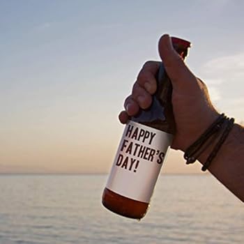 Amazon.com: Father's Day Beer Bottle Labels - 6 Weatherproof ...