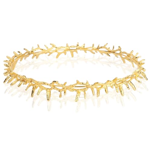 WHAVEL Gold Baroque Thorn Crown - Unisex Adult Easter Wedding Birthday Prom Costume School Performance (Gold One Size)