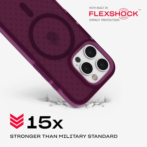Image of Tech21 EvoCheck for iPhone 16 Pro - Compatible with MagSafe - Impact Protection Case - in Plum