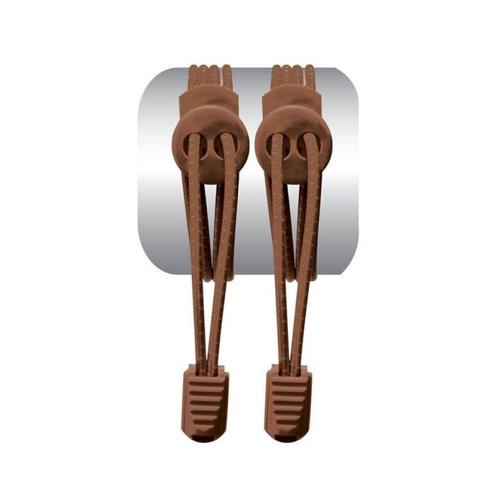 Fit LabsFit Labs Grip Laces - Elastic Adjustable No Tie Shoelaces (Brown)