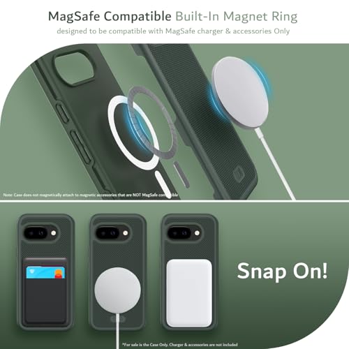 Image of TUDIA MergeGrip Magsafe Compatible for Google Pixel 9a Case - Pine Green