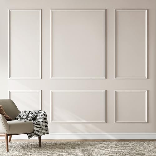 INMOZATA Peel and Stick Wall Molding Kit, Set of 6-Frame