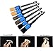 MVEQRRN 6pcs Car Detailing Brush Set-2pcs Boars Hair Car Detailing Brushes,2pcs Ultra Soft No Scratch Detailing Brush for Air Vent,Leather Seat 2pcs Detail Brushes for Interior Exterior(Blue)