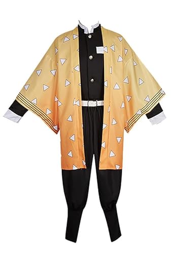 MABDO Disfraz de Halloween Zenitsu Agatsuma Cosplay para hombre, multicolor, L (pecho 110 cm)