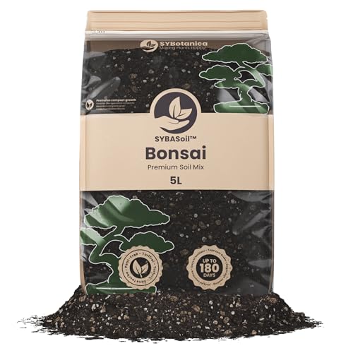 Sybotanica - Substrato para Bonsái 5 L - Coco Premium para Bonsái - Sin Turba - Abono Orgánico 180 Días - Ideal para Aficionados