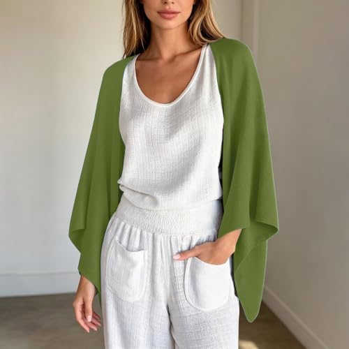 Womens Cardigans Lightweight 3/4 Sleeve Kimono Open Front Cover Up - image 2