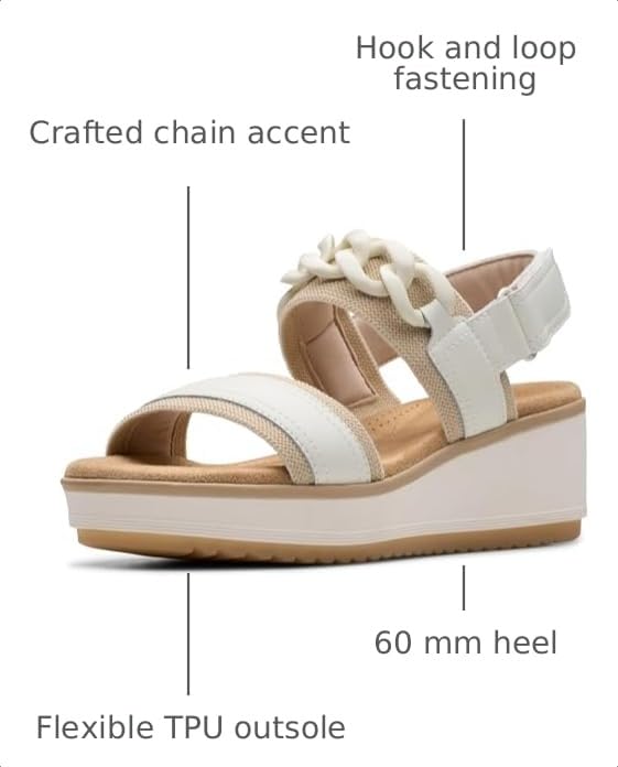 Image of Clarks Women's Wrenly Eve Wedge Sandals