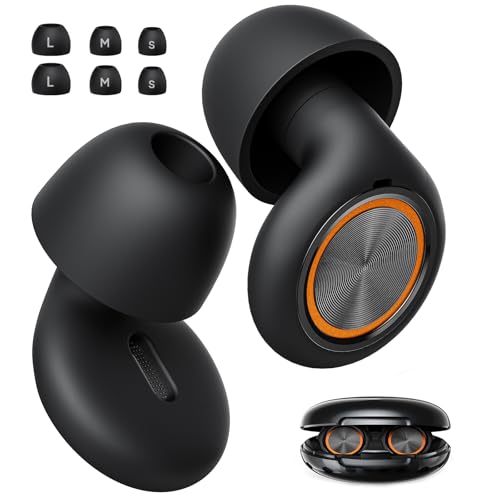 Image of Ear Plugs for Sleeping Noise Cancelling, 45dB Reusable Silicone Ear Plugs for Sleeping with 8 Eartips and Case
