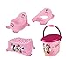 Minni Mouse 4 Set Vasino Wc + Sgabello + Pannolino Nuovo