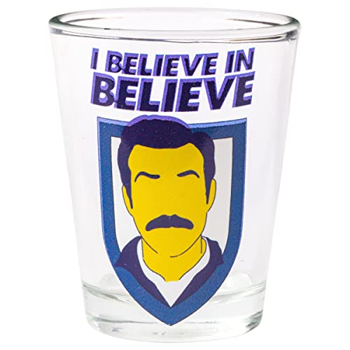 Image of Silver Buffalo Ted Lasso Quotes 4 Pack Mini Glass Set, 1.5 Ounces
