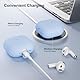 AOTUAO Hülle Kompatibel mit AirPods 4 Hülle Case (2024), Weiches Silikon Stoßfeste Schutzhülle für AirPods 4. Generation Case Cover mit Voller Sturzschutz, Front-LED Sichtbar, Sky Blue