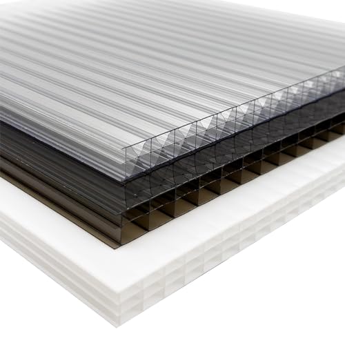 Britshield® Cut to Your Special Size - 16mm Polycarbonate Roofing and Greenhouse Sheets Various Colour - Free Breather and Aluminum Tape
