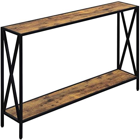 Convenience Concepts Tucson Console Table with Shelf, Barnwood/Black