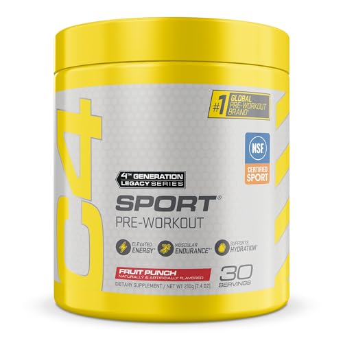 Cellucor C4 Sport Pre Workout Powder Fruit Punch - NSF Certified for Sport | 30 Servings, Packaging may vary.