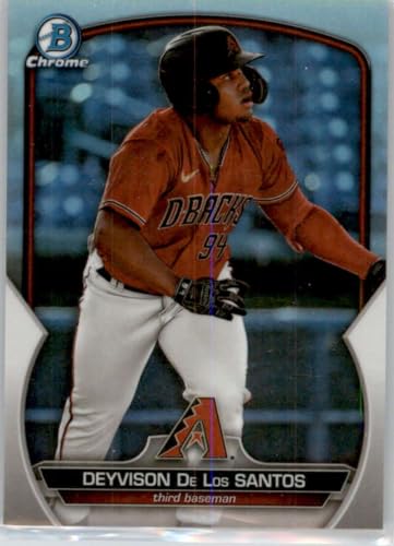 2023 Bowman Draft Chrome Refractor Baseball #BDC-36 Deyvison De Los Santos Arizona Diamondbacks Official MLB Trading Card (Stock Photo Shown, Card in Near Mint to Mint Condition)