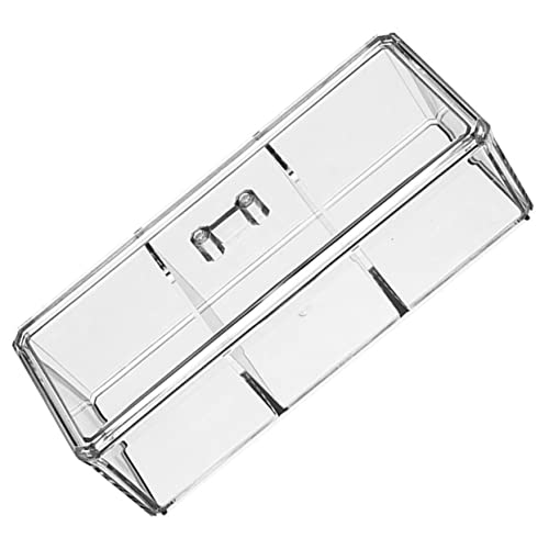 MUCKLILY Stackable Divided Tea Bag Holder Tea Box for Organizing Tea Bags Condiments Sugar Packets Multi Functional Storage for Home Office Coffee Stations