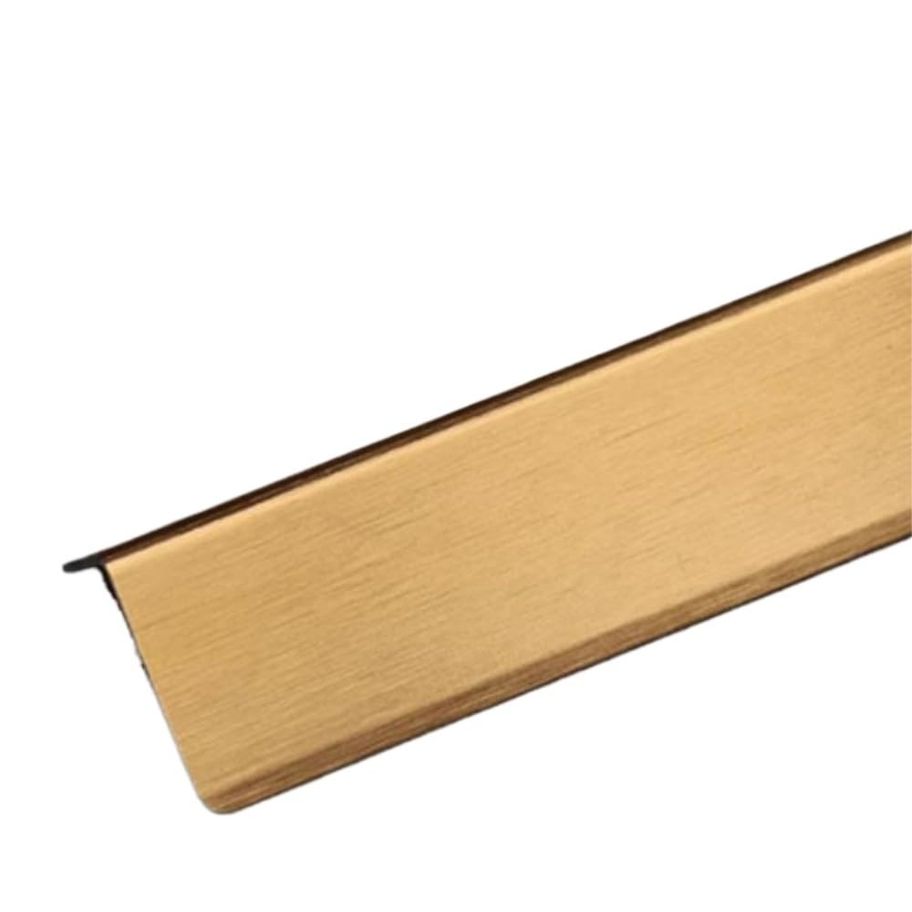 50cm Length Corner Protection Strips Aluminum Alloy Metal Wall Protection Strips Corner Anti-collision Stickers(Golden,4x4x50cm 10Pcs)