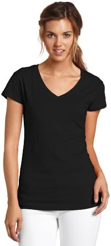 Dickies Girl Juniors Solid Cap Sleeve V-Neck Tee