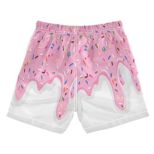 Boccsty Melting Cream Colorful Sprinkles Boys Swim Trunks Summer Toddler Beach Board Shorts Kids Swimsuit Swimwear S2