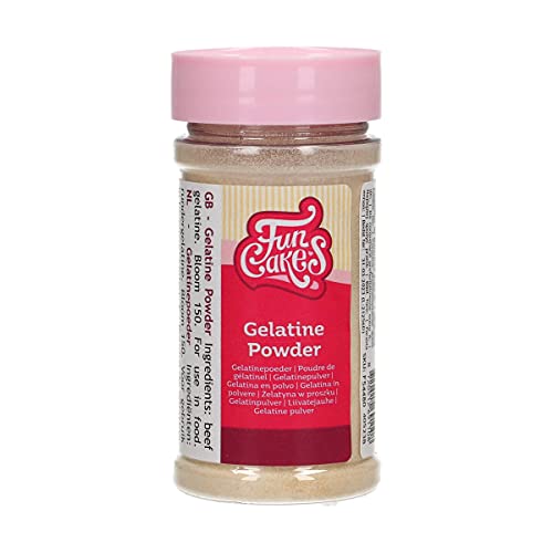 FunCakes Gelatina en Polvo: Gelatina Bovina, Bloom 150, Apta para Ligar Cremas, Mousse y Pudines, Halal. 60g.