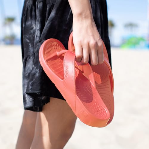 Image of NUUSOL Unisex Cascade Flip Flops; Non-Slip Hiking /Plantar Fasciitis Footwear; Soft Cushion, Lightweight & Comfortable; Arch Support & Textured Footbed, Pain Relief for Joint, Neck & Back Injuries