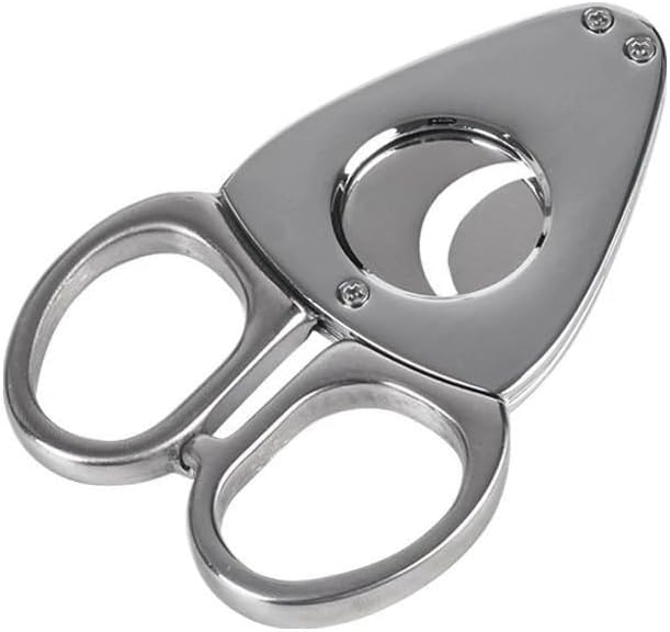 Stainless Steel Cigar Cutter, Professional Double Blade Guillotine, Portable Handheld Pocket Accessory, Precision Cutting Tool for Most Sizes