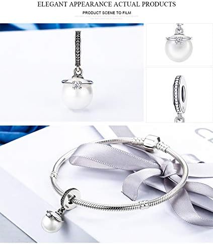 Pearl Pendant Charms 925 Sterling Silver Bead fits Pandora Bracelet for Women - Image 4