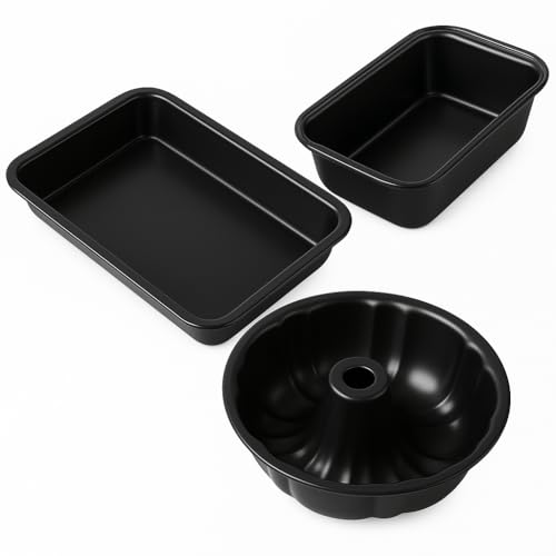 Kit 3 Peças Formas Antiaderente Assadeira + Forma