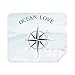 Compass Ocean Love Sea Sailing Pattern Cleaning Cloth Screen Cleaner 2pcs Suede Fabric