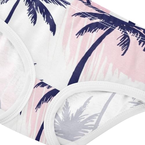 Navy Blue Palm Trees Toddler Underwear Floral 2t Cotton Cute Panties Girl Florals Briefs Girls Undies4