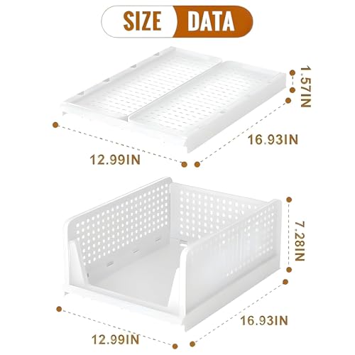 Image of VERAT 1 Pieces Storage and Organisers /Wardrobe Organizer Storage /Plastic Wardrobe /Cloth Adjustable for Foldable /Clothes Organizer Foldable Shirt /Almirah /Cupboard /Cupboard Stackbale Clothes(White)