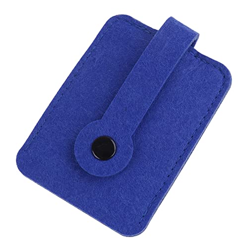 [Fcuogdvy] Men Women Woolen Felt Keychain Holder Pocket Hot Car Key Wallet Purse Keys Organizer Pouch Case Bag(Blue)